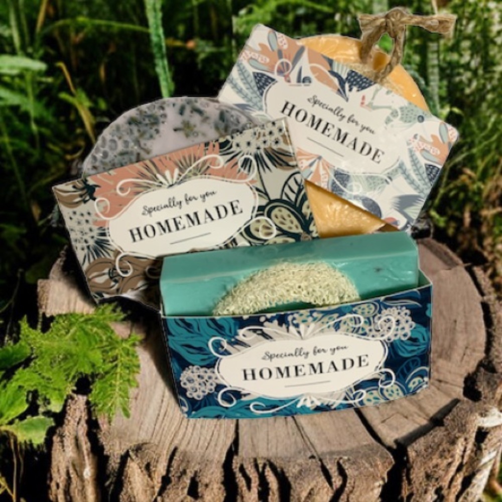 HAND CRAFTED 3 Shea Butter Soaps -Orange Creamsicle, Lavender & JuJube